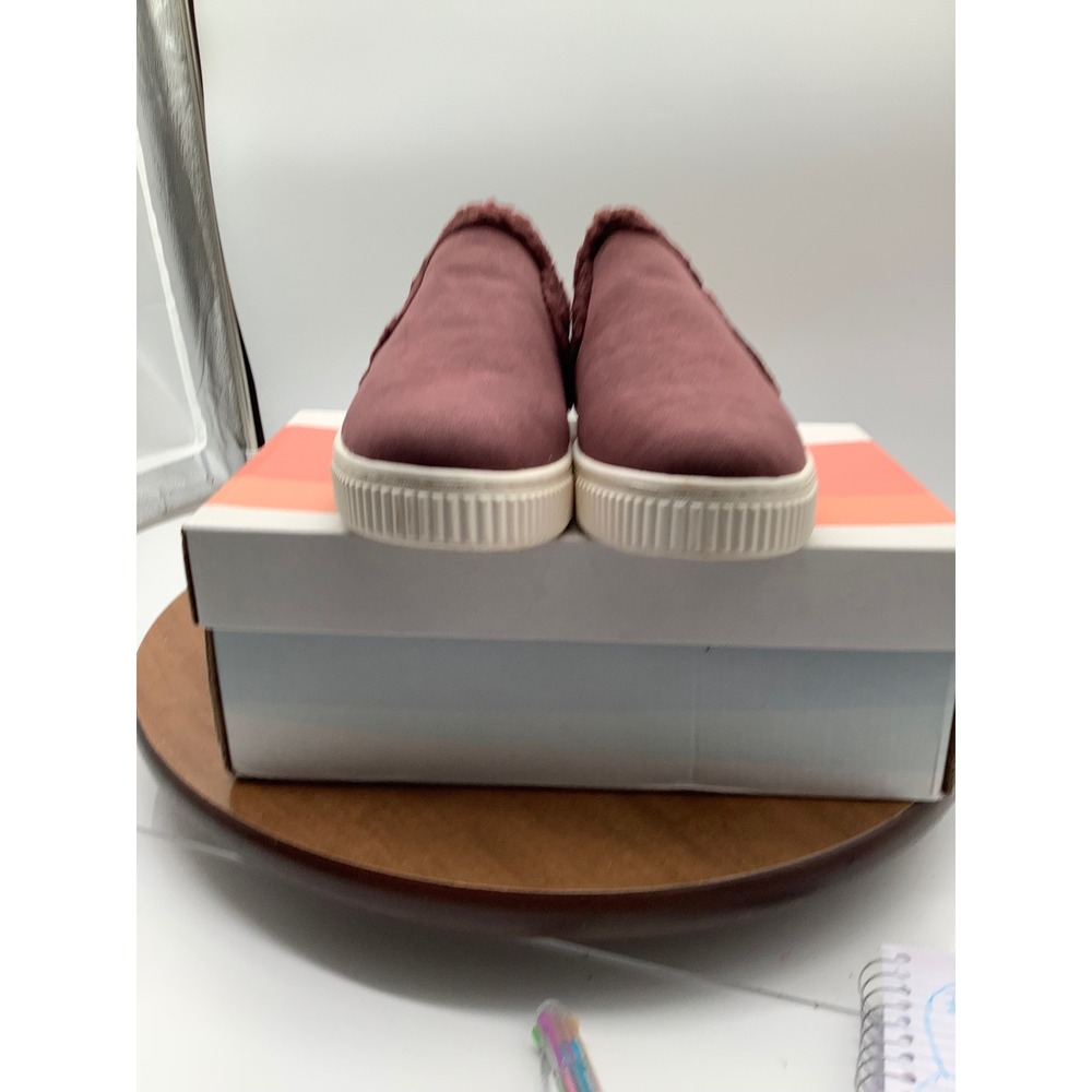 Soul Naturalizer Truly Cozy Wine Faux Fur Platform Mule Sneakers Womens 8M NEW